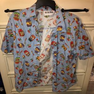 Fruit jam jar button down t shirt